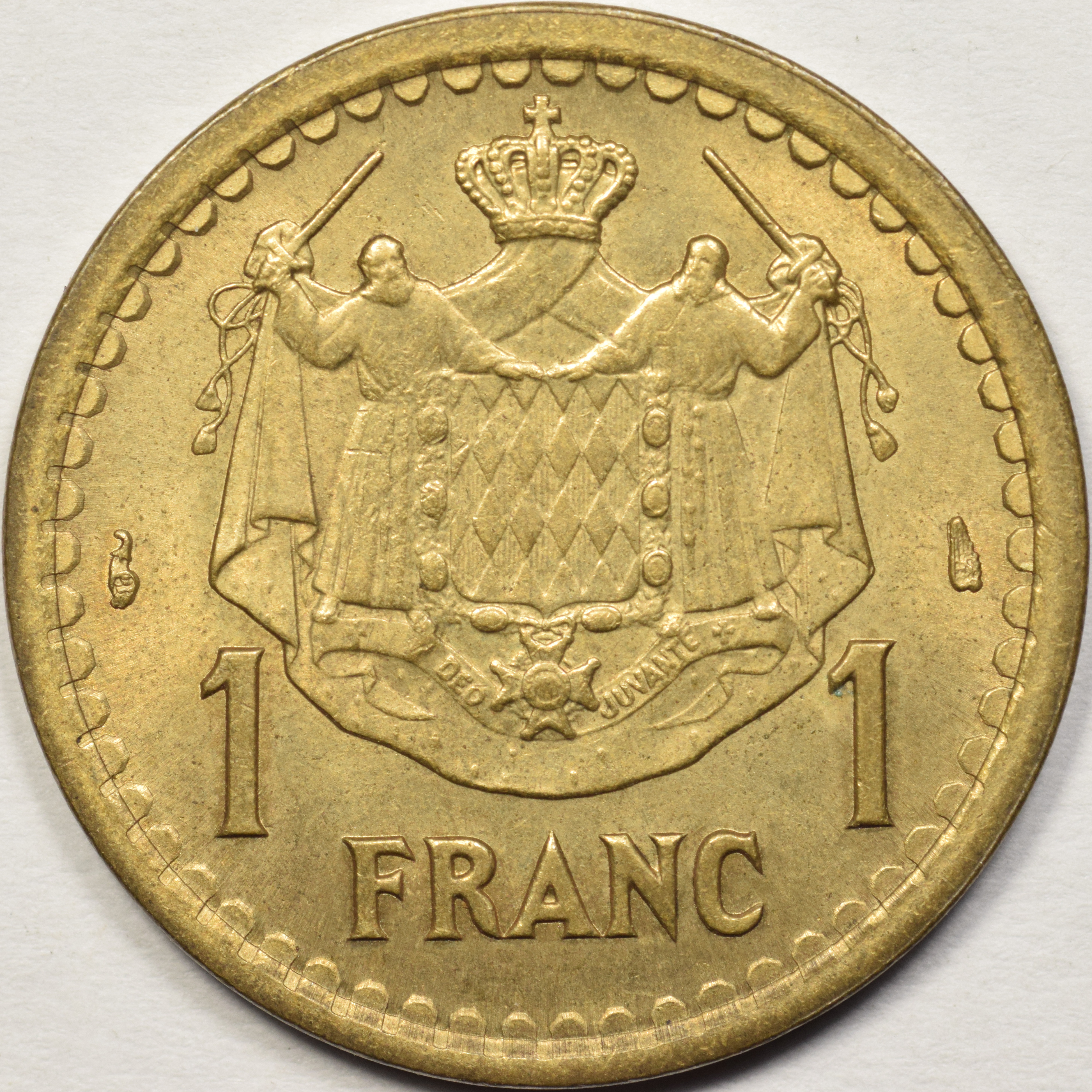 NGC MS62 1945 モナコ 2フラン銅貨 ルイ2世 MONACO COINS